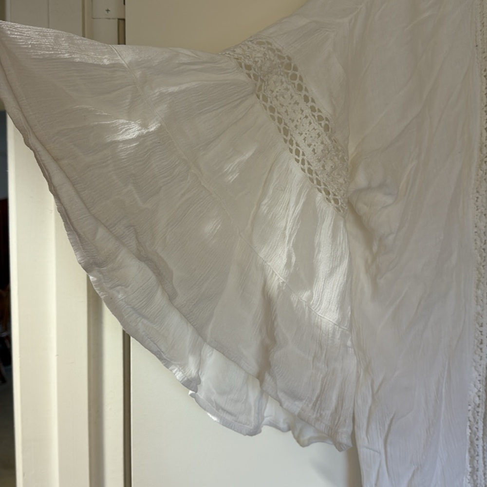 American Eagle White Kimono Style Cover Up - Picture 2 of 4